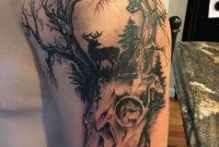 Tattoo Deer Skull Hunting Bow And Arrow Trees Tattoos intended for measurements 1000 X 1334