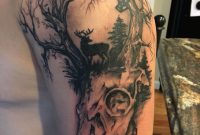 Tattoo Deer Skull Hunting Bow And Arrow Trees Tattoos pertaining to dimensions 1000 X 1334