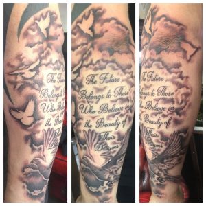 Tattoo From Today Dove And Script To Start Off A Religious with size 1334 X 1334