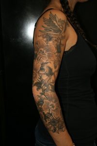 Tattoo Ideas Flower Sleeve Tattoos Tattoo Sleeve Unique Tattoo intended for proportions 736 X 1104