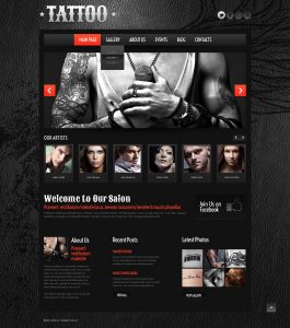 Tattoo Salon Wordpress Theme 45028 within dimensions 1680 X 1900