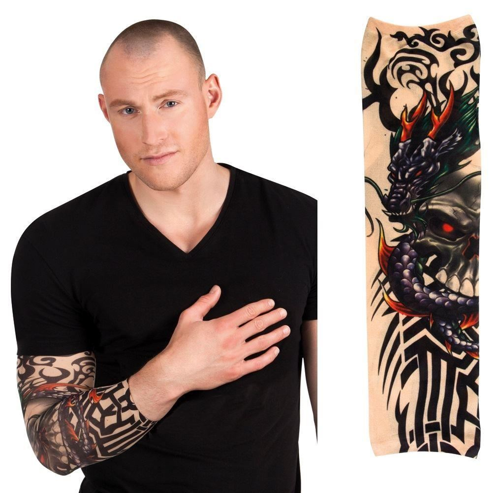 Tattoo Sleeve Fake Stretch Nylon Sleeves Temporary Fancy Dress within dimensions 1020 X 1000