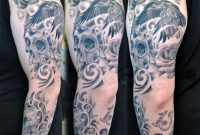 Tattoo Sleeve Skull Progress Gettattoo On Deviantart for dimensions 856 X 934