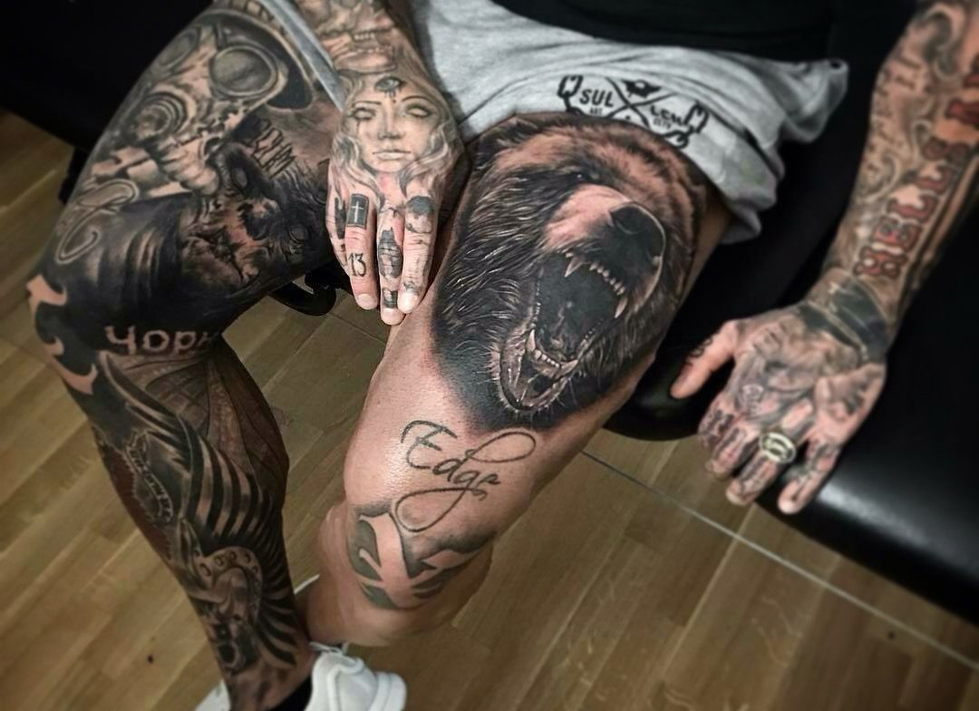 The 85 Best Leg Tattoos For Men Improb with dimensions 1080 X 784