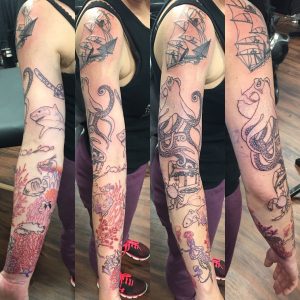 The Start Of My Octopus Sleeve Aquatic Tattoo Nautical Underwater in measurements 2048 X 2048