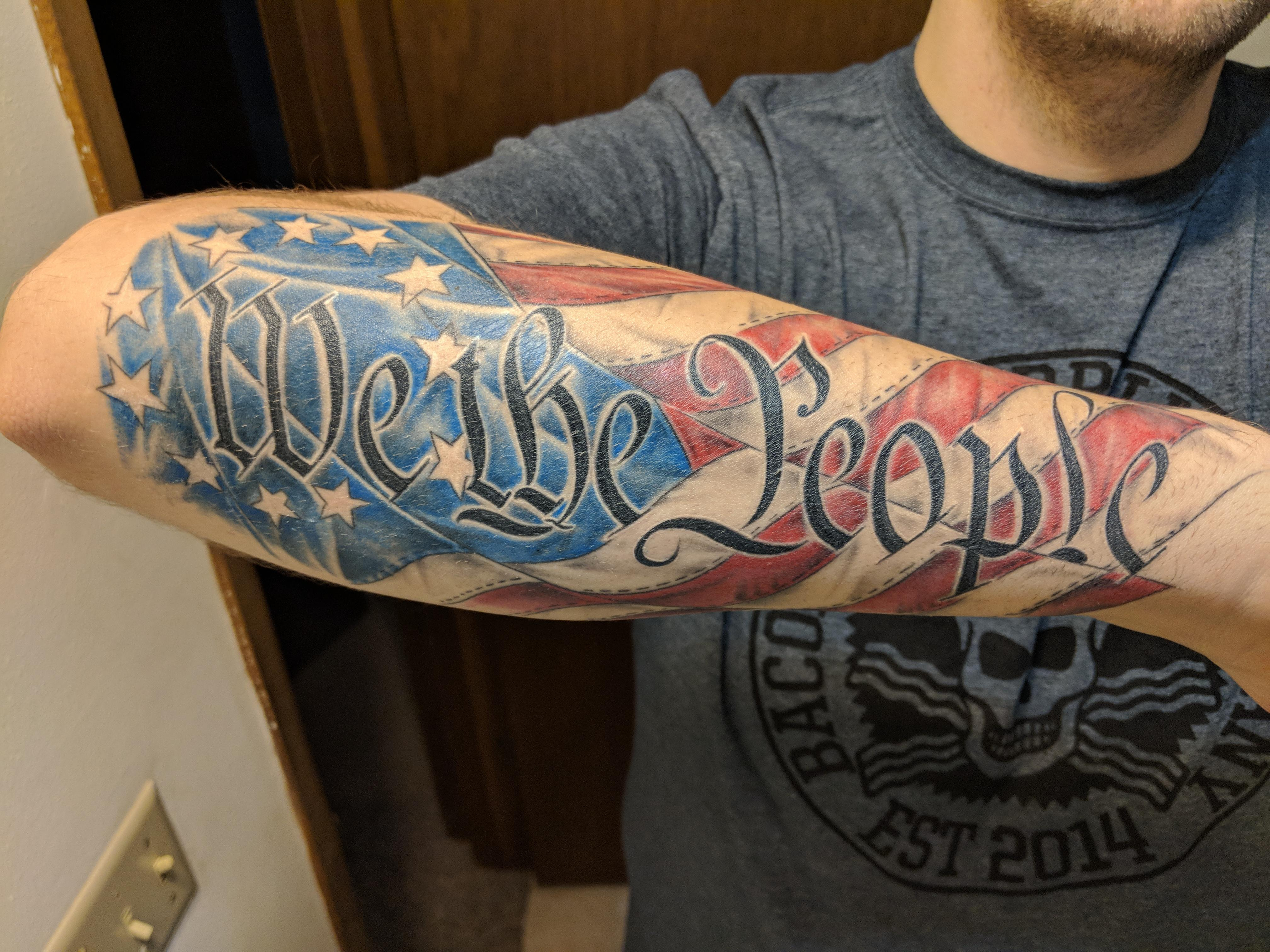 The Start Of My Patriotic Sleeve Designed And Inked Tora inside size 4032 X 3024