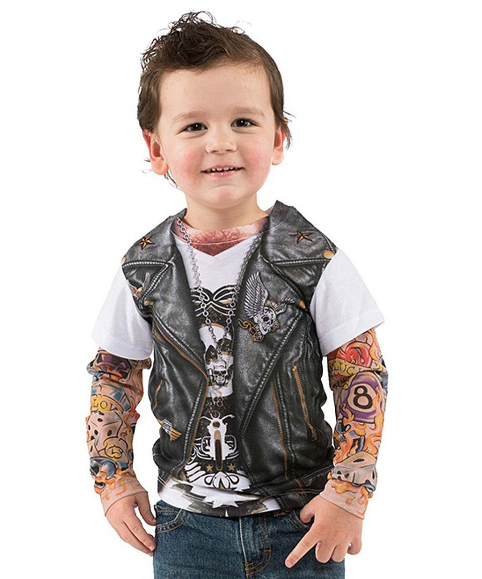 This Black Biker Tattoo Layered Tee Toddler Faux Real Is within size 959 X 1152