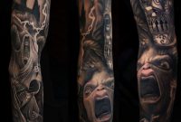 This Is A Harry Potter Themed Sleeve Myself Martinmooretattoos throughout size 1207 X 1920