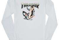 Thrasher Tattoo Longsleeve T Shirt White in proportions 1200 X 1200