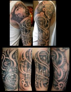 Time Half Sleeve Jwheelwrighttattoos On Deviantart Clock intended for sizing 900 X 1161