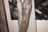 Traditional Black And Grey Sleeve Tattoo Richie Clarke Tattoo intended for sizing 1136 X 1136