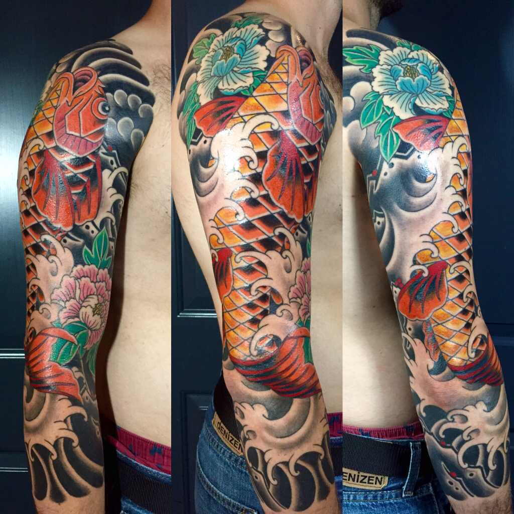 Traditional Japanese 34 Sleeve Frankie C At Kings Ave Ny Tattoos throughout sizing 1024 X 1024