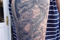 Traditional Old Angry Crawling Asian Dragon Tattoo On Upper Sleeve within sizing 800 X 1067