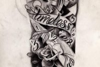 Traditional Rose Flowers And Clock Tattoo Design For Half Sleeve intended for sizing 800 X 1218