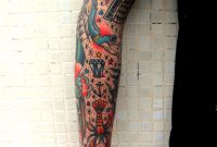 Traditional Tattoo Sleeve Tie It All Together Later With Stars in size 1280 X 1850