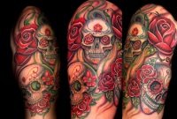 Trent Edwards Skull And Roses Half Sleeveplacement Armcomments with proportions 1200 X 857