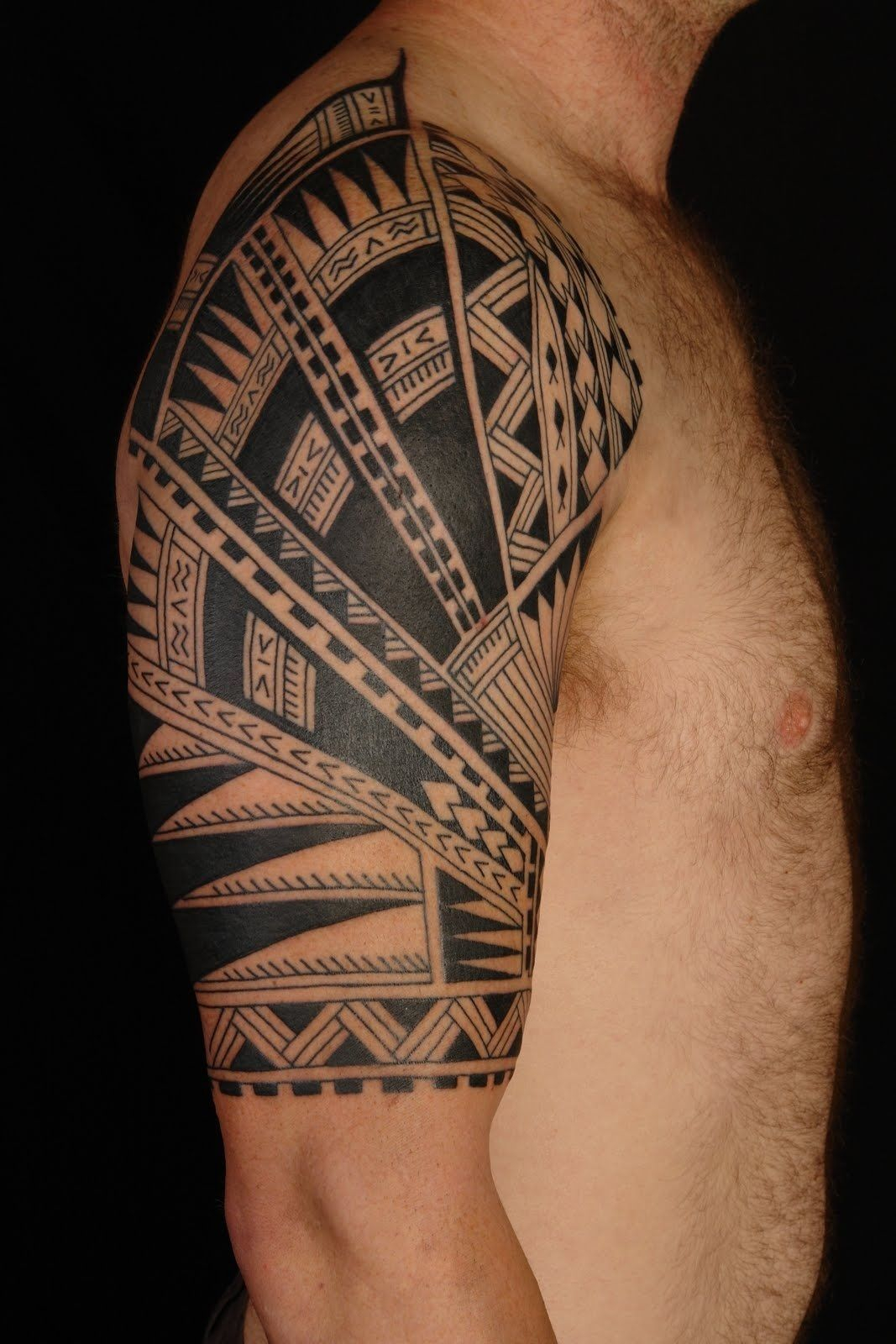 Tribal Aztec Tattoo Designs Tribal Arm Half Sleeve Tattoo throughout sizing 1067 X 1600