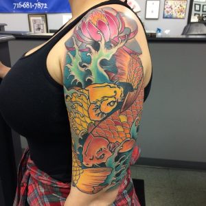 Two Koi Half Sleeve David At Hyperion Tattoo In Depew Ny for dimensions 1200 X 1200