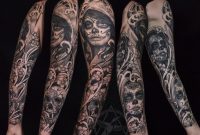Unique Full Sleeve Sugar Skull Tattoo Jake Bertelsen Tattoonow within measurements 1026 X 800