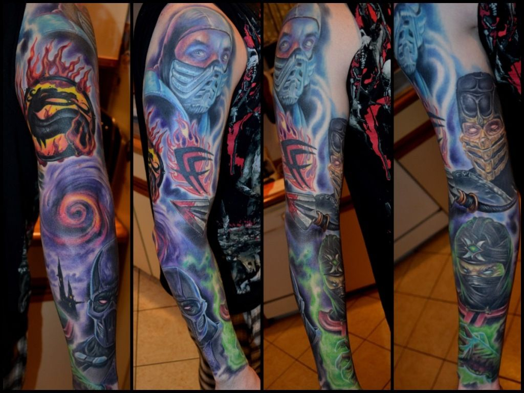 Very Nice Mortal Kombat Sleeve Mortal Kombat Tattoos pertaining to measurements 1024 X 768