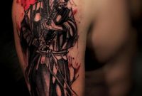Water Color Samurai Tattoo On Right Sleeve Tatoo Pinte pertaining to dimensions 768 X 1100