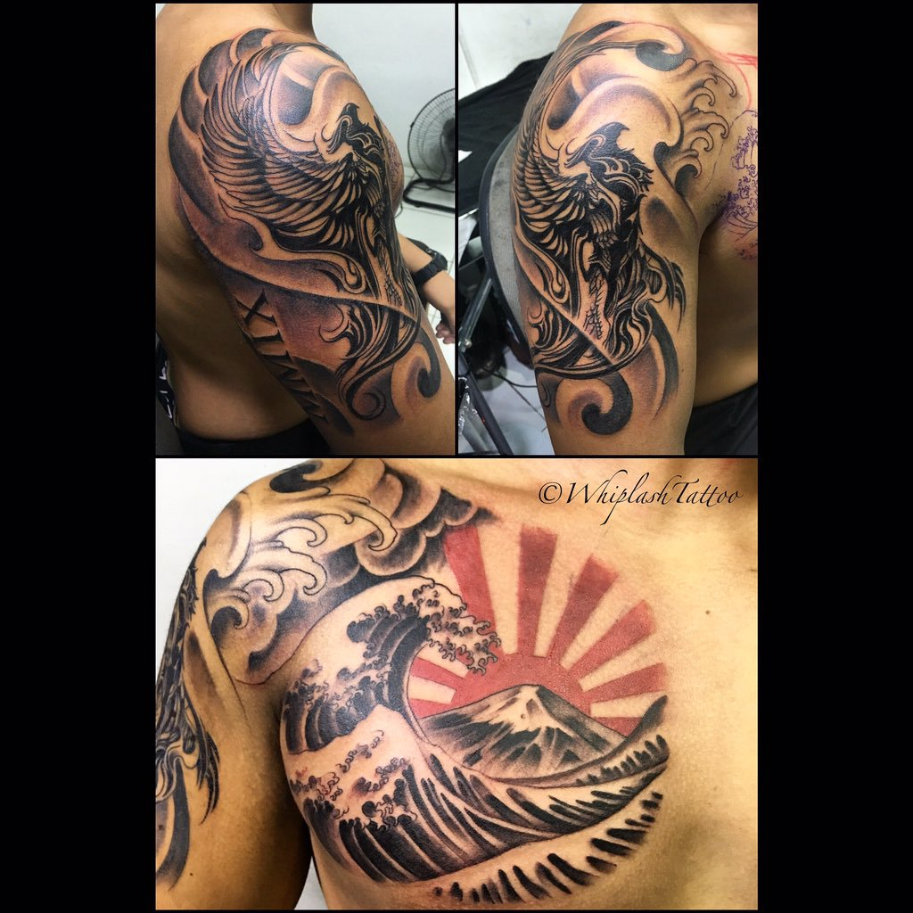 Whiplash Tattoo On Twitter Custom Half Sleeve Tattoo And Japanese with regard to proportions 1024 X 1024