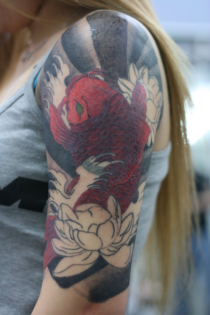 Yukis Half Sleeve Coverup 2 Lucky Cat Tattoo On Deviantart pertaining to proportions 730 X 1095