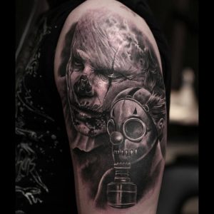 Zombie Apocalypse Tattoo On Shoulder Tattoo Trash Polka for sizing 1024 X 1024