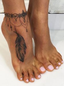 20 Feather Tattoo Ideas For Women Tattoos Ankle Tattoo Foot regarding sizing 1124 X 1500