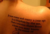 25 Classy Nice Poem Back Tattoos Golfian throughout size 899 X 1200