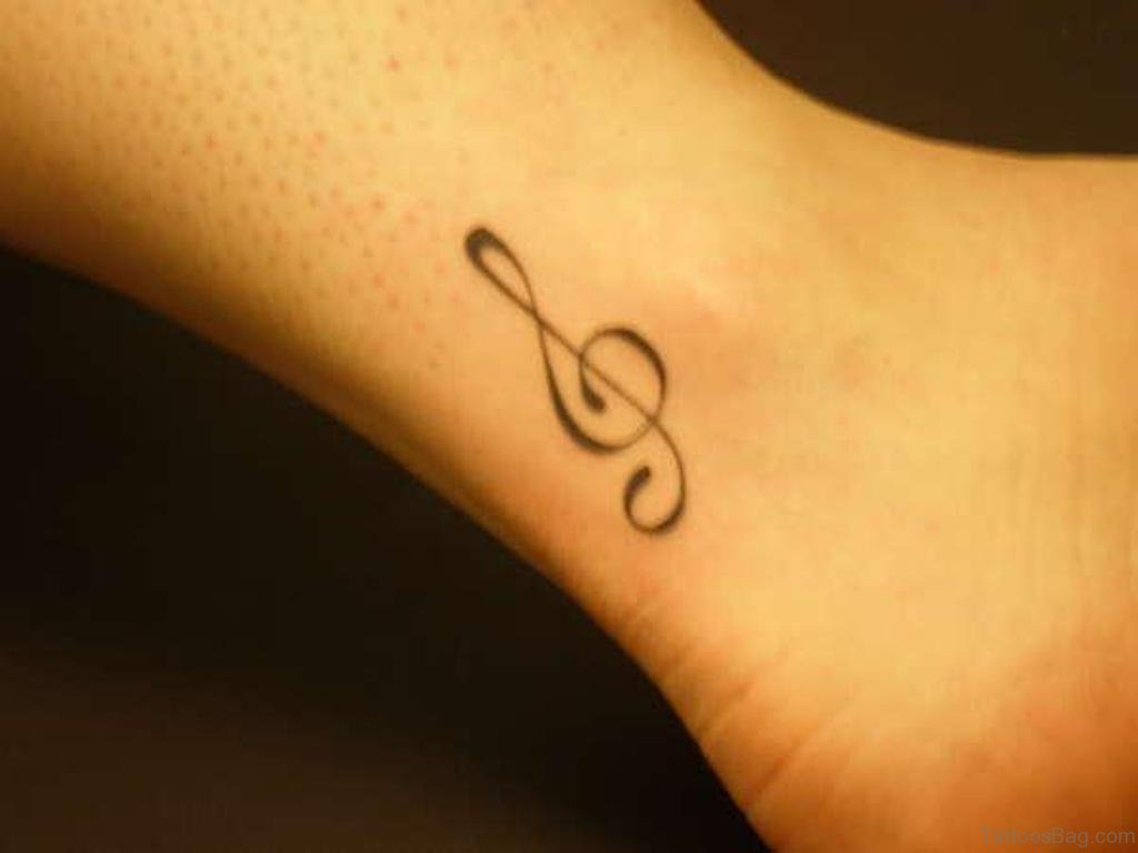 33 Cute Music Notes Tattoos On Ankle pertaining to dimensions 1024 X 768