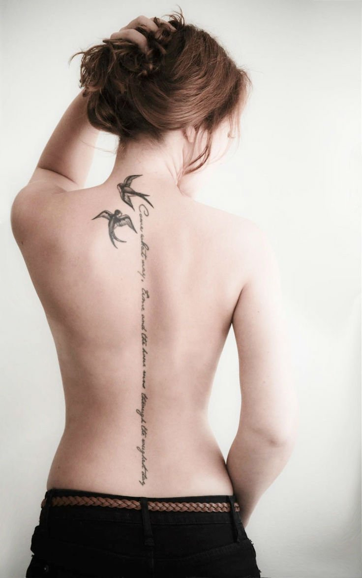 35 Ultra Sexy Back Tattoos For Women for sizing 736 X 1173