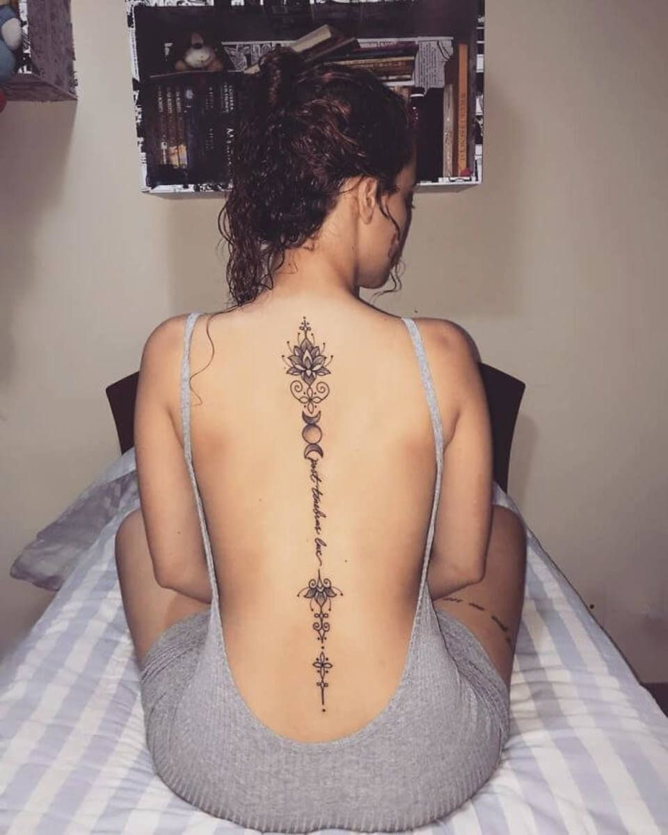 42 Spine Tattoos That Are Elegant And Beautiful Tattoo Tattoos pertaining to size 960 X 1200