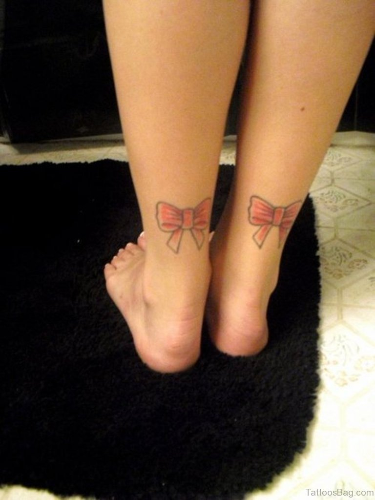 51 Glorious Bow Tattoos On Ankle throughout size 768 X 1024