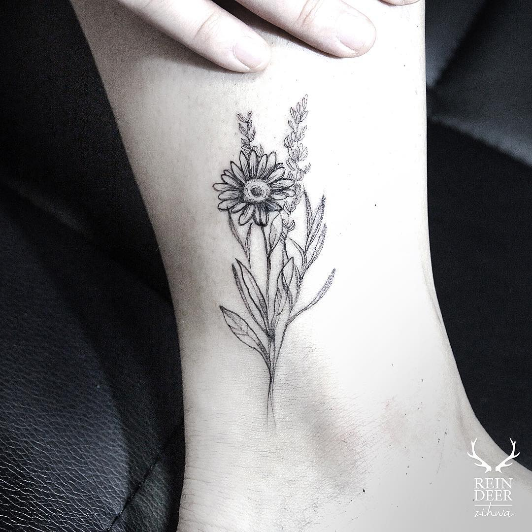 61 Small Daisy Tattoos Ideas With Meaning pertaining to measurements 1080 X 1080