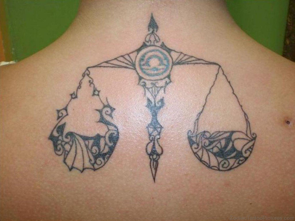 62 Stylish Zodiac Libra Tattoos On Back with regard to dimensions 1024 X 768