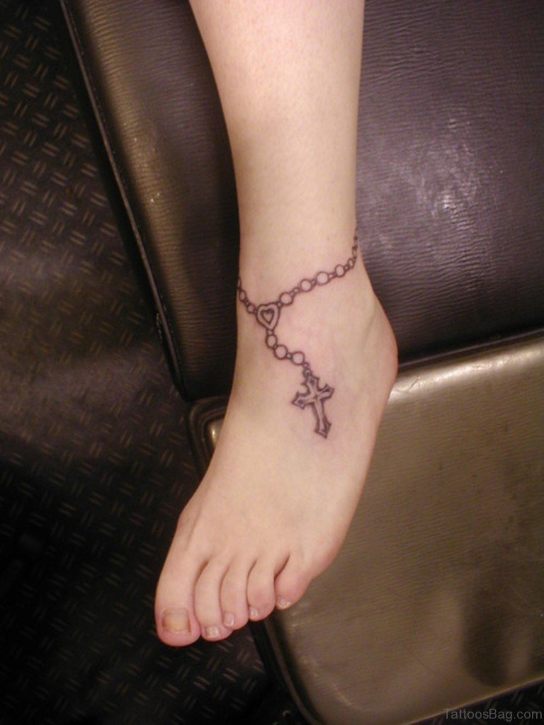 63 Cool Rosary Tattoos On Ankle for sizing 768 X 1024