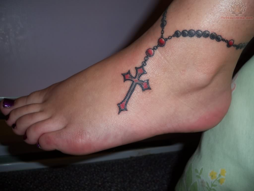 65 Best Rosary Foot Tattoos with regard to size 1024 X 768