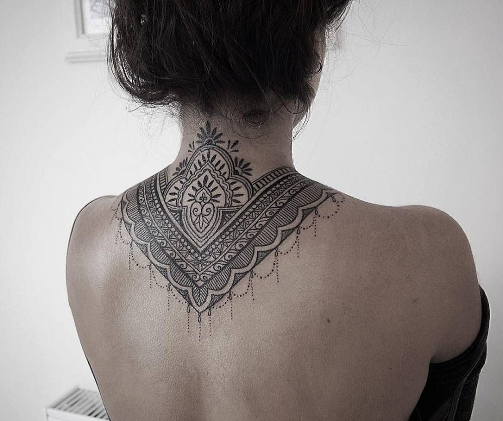 A Henna Cover Tattoo Front Neck Tattoo Nape Tattoo pertaining to measurements 1000 X 837