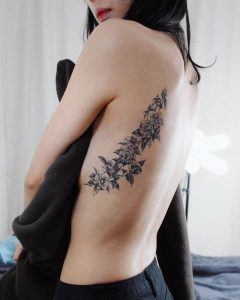 A Prom 2014 Back Tattoo Women Back Tattoo Line Tattoos with regard to proportions 800 X 1000