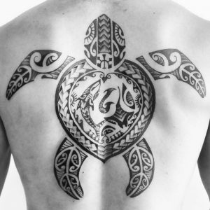 An Awesome Big Tribal Turtle Tattoo On The Back Tattoosonback throughout measurements 1080 X 1080