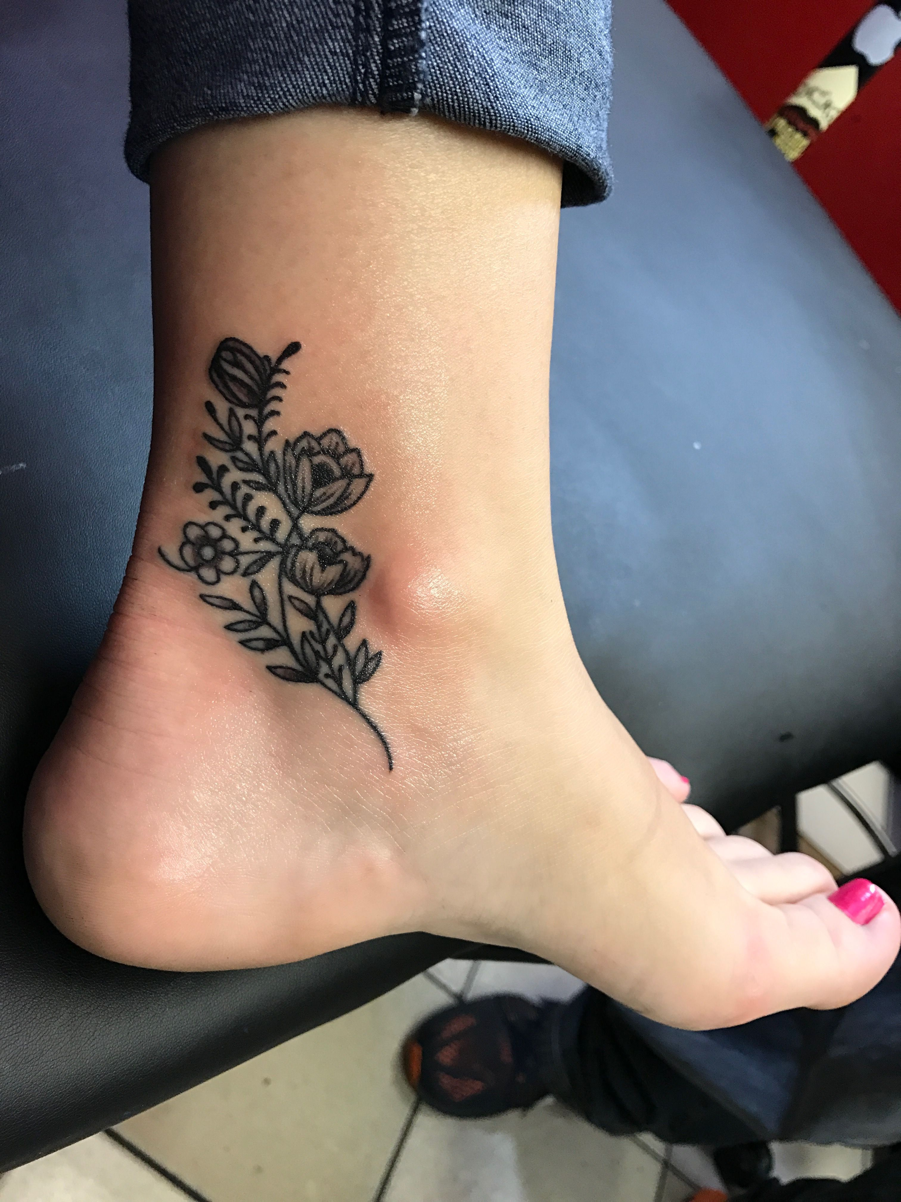 Ankle Flower Tattoo This Is The One Change The Little Daisy To intended for measurements 3024 X 4032