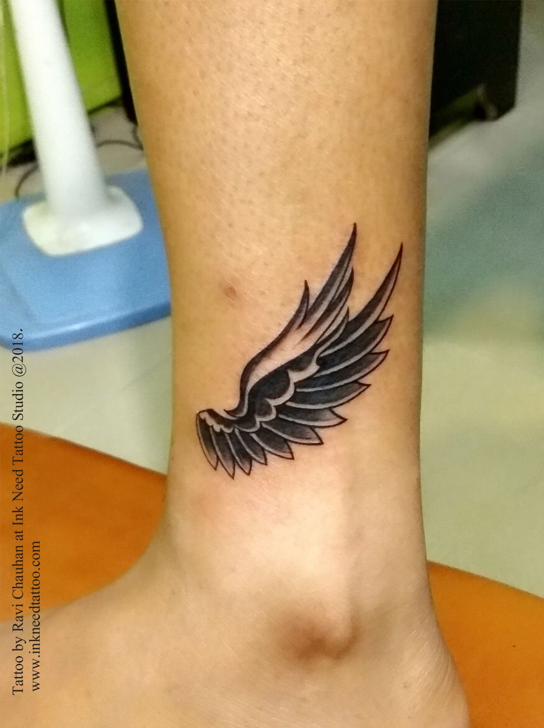 Ankle Tattootattoo For Girlgirl Tattoo Wings Tattoobeutiful Girl regarding dimensions 1067 X 1428