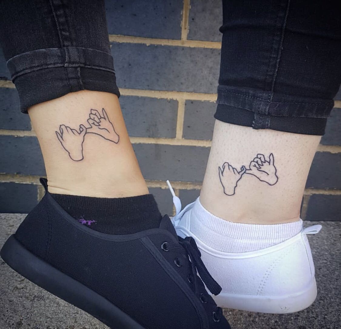 Awesome Pinky Promise Matching Best Friend Ankle Tattoos Share pertaining to dimensions 1125 X 1084