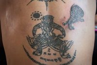 Awesome Spiritual Thai Tattoo On Full Back with dimensions 933 X 1400