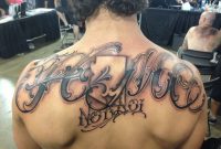 Back Lettering Tattoo On Upper Back For Men Washington Lettering with regard to sizing 1600 X 1200