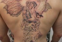 Back Piece Done Cye Tattoo Back Angel Devil Good Vs Evil intended for sizing 1288 X 1936