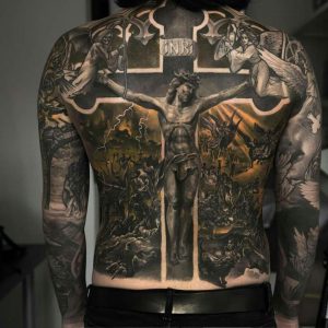 Back Tattoo Jesus Tattoos Tattoos Mnner Christliche intended for proportions 960 X 960