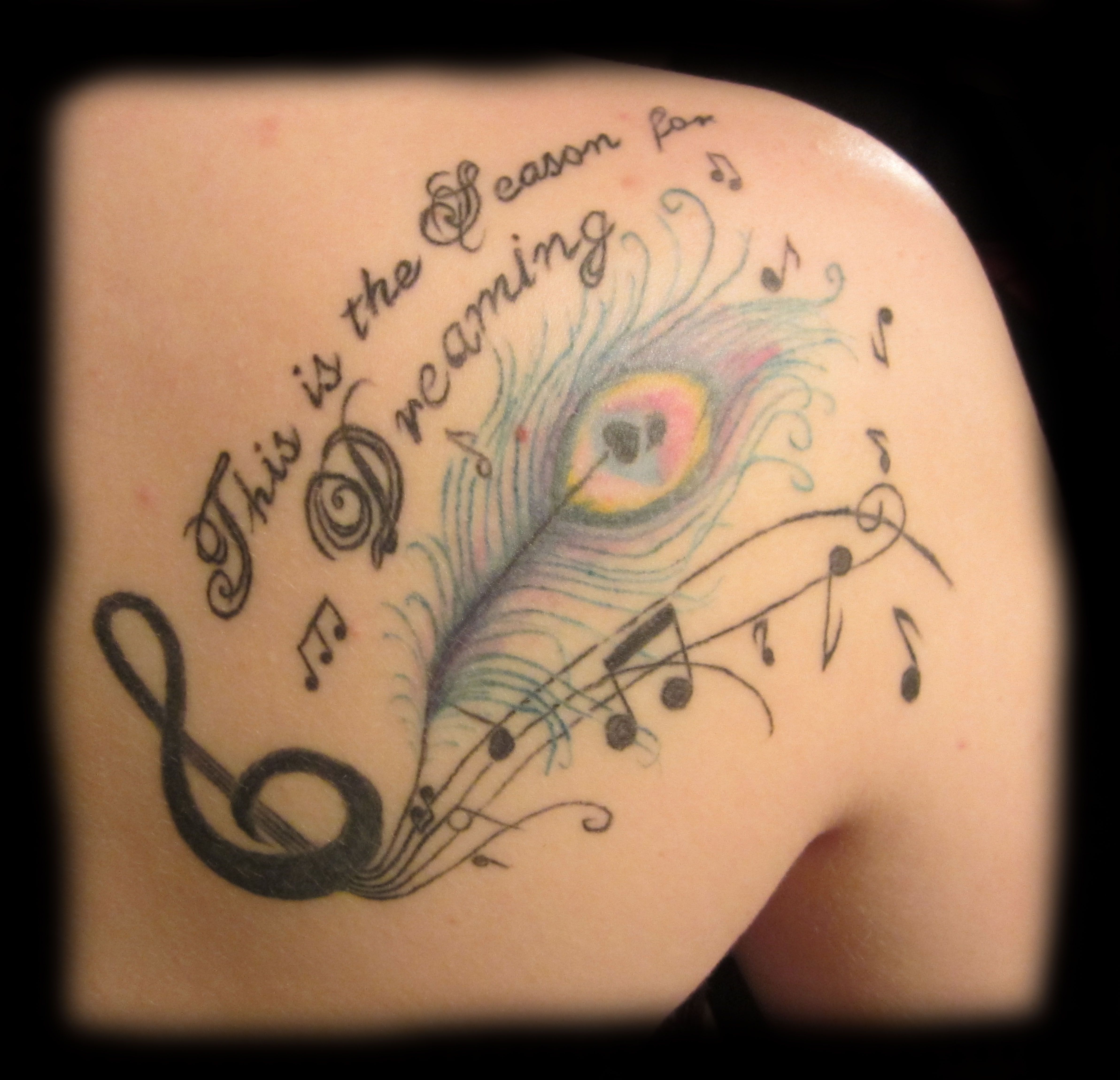 Back Tattoo Peacock Tattoo Feather Tattoo Music Tattoo Lettering throughout measurements 4770 X 4600