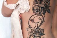 Beautiful Swirls Rose Tattoos From Back Shoulder To Ribs intended for sizing 736 X 1404